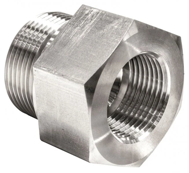 HP Stainless Adaptor 3/8" BSPM x 1/2" BSPF
