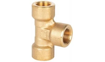 HP Brass Tee 1/4" BSPF