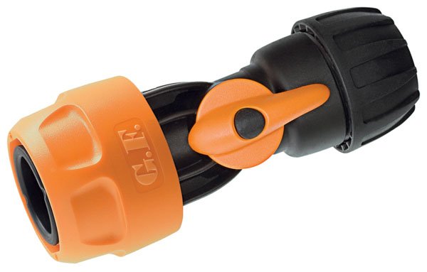 Raccordo rapido Hozelock in polipropilene x connettore tubo da 3/4" con valvola di chiusura