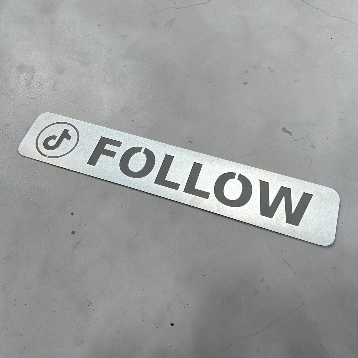 Social Advertising Content Reverse Graffiti Stencil - TikTok Follow