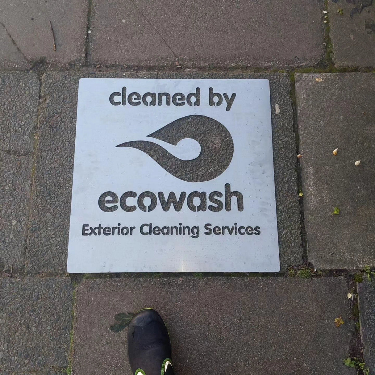 Custom Stainless Steel Laser Cut Reverse Graffiti Stencil 600 x 400mm