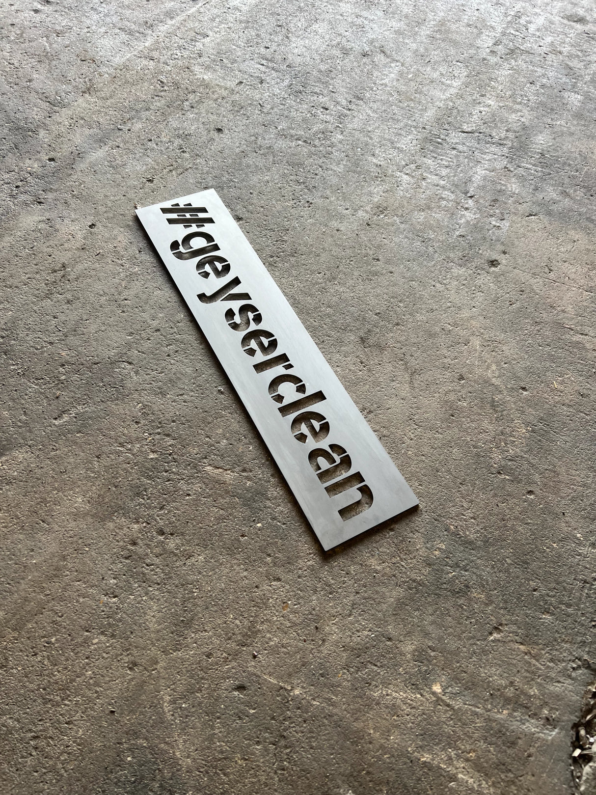 Custom Stainless Steel Laser Cut Reverse Graffiti Stencil 600 x 400mm