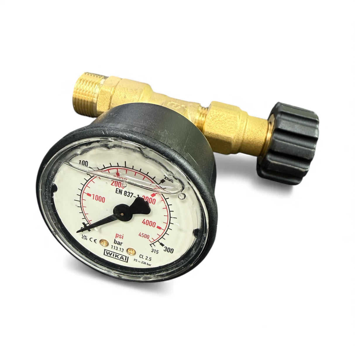 High Pressure Washer Inline Gauge 0-315 BAR