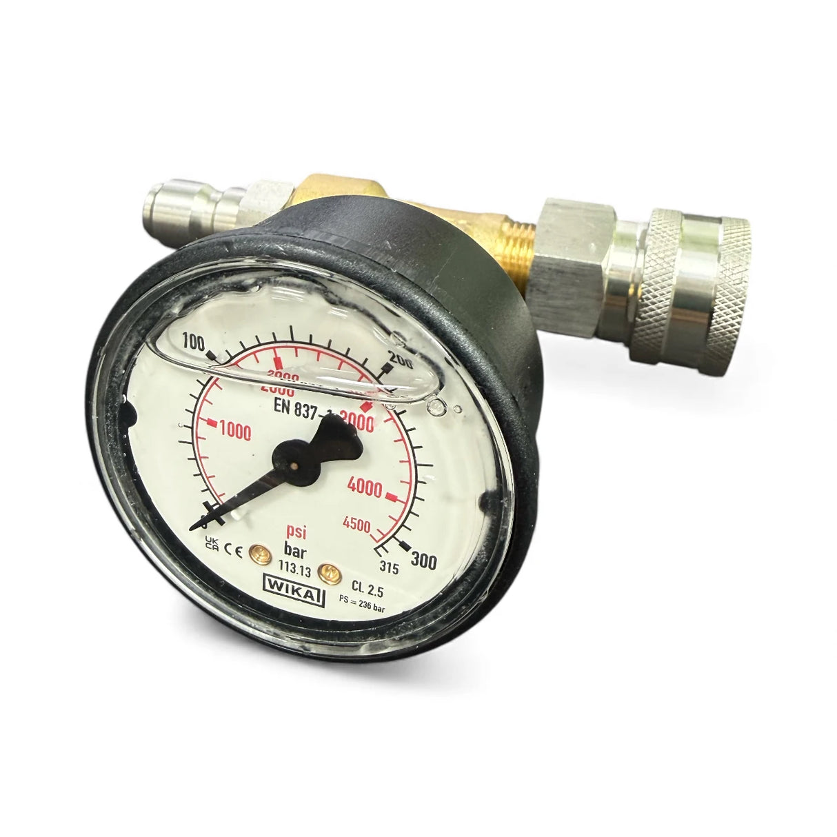 High Pressure Washer Inline Gauge 0-315 BAR
