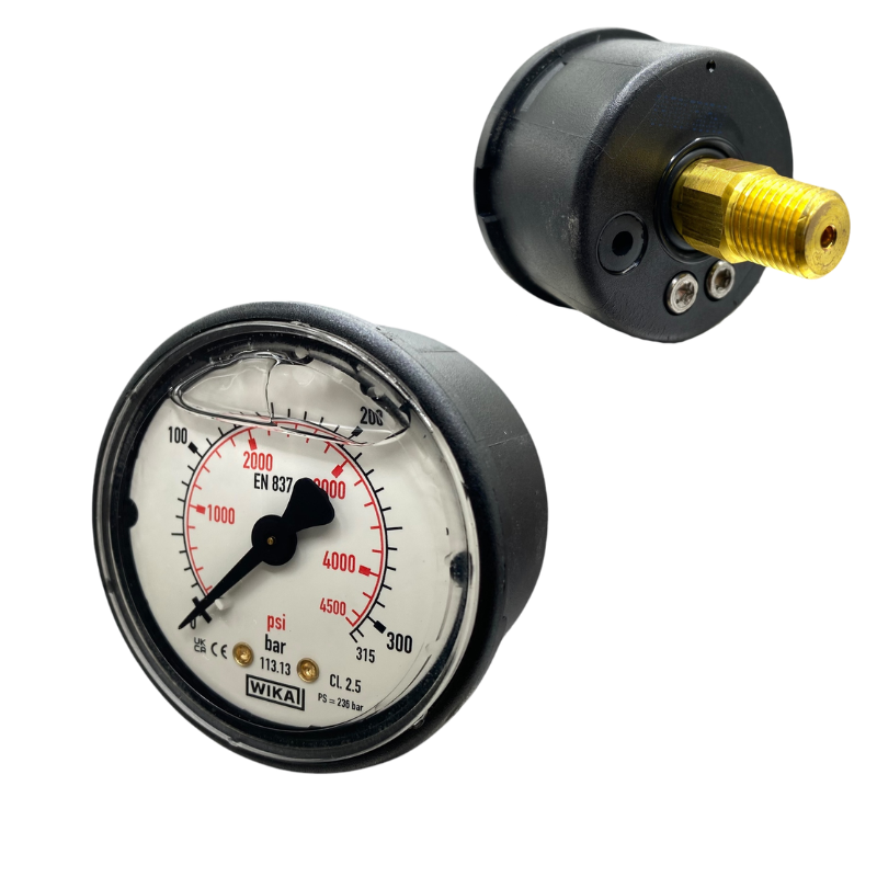Manometro Wika 1/4" M Ingresso Posteriore 0-315 BAR