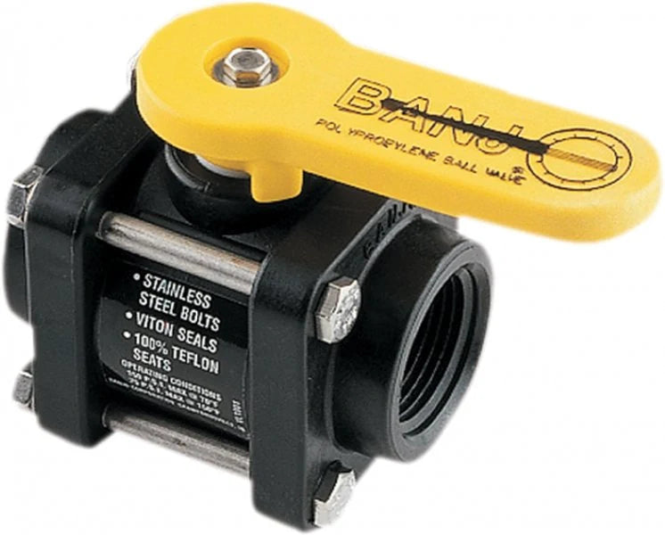 Banjo PP Bolted Ball Valve 1/2 NPTF