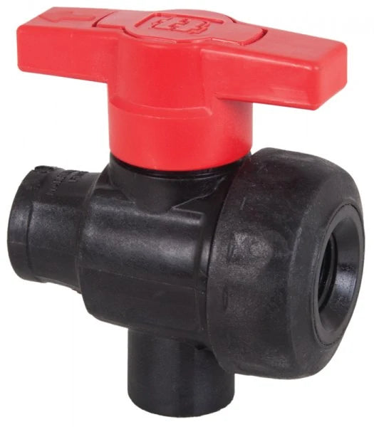PP 3 Way L Port Ball Valve L Port