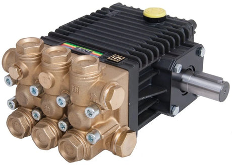 Interpump W154M brass pressure washer pump with 24mm male shaft, Rutland Pumps