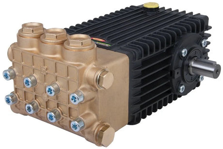 Interpump brass high-pressure pump with 24mm shaft for industrial pressure washers