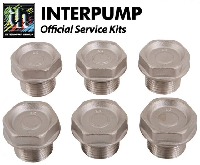 Interpump KIT5 valve caps with O-rings set of six for pressure washers, Rutland Pumps