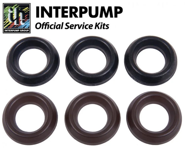 Interpump KIT8 20mm water seal set, six black and brown seals, official service kit, Rutland Pumps
