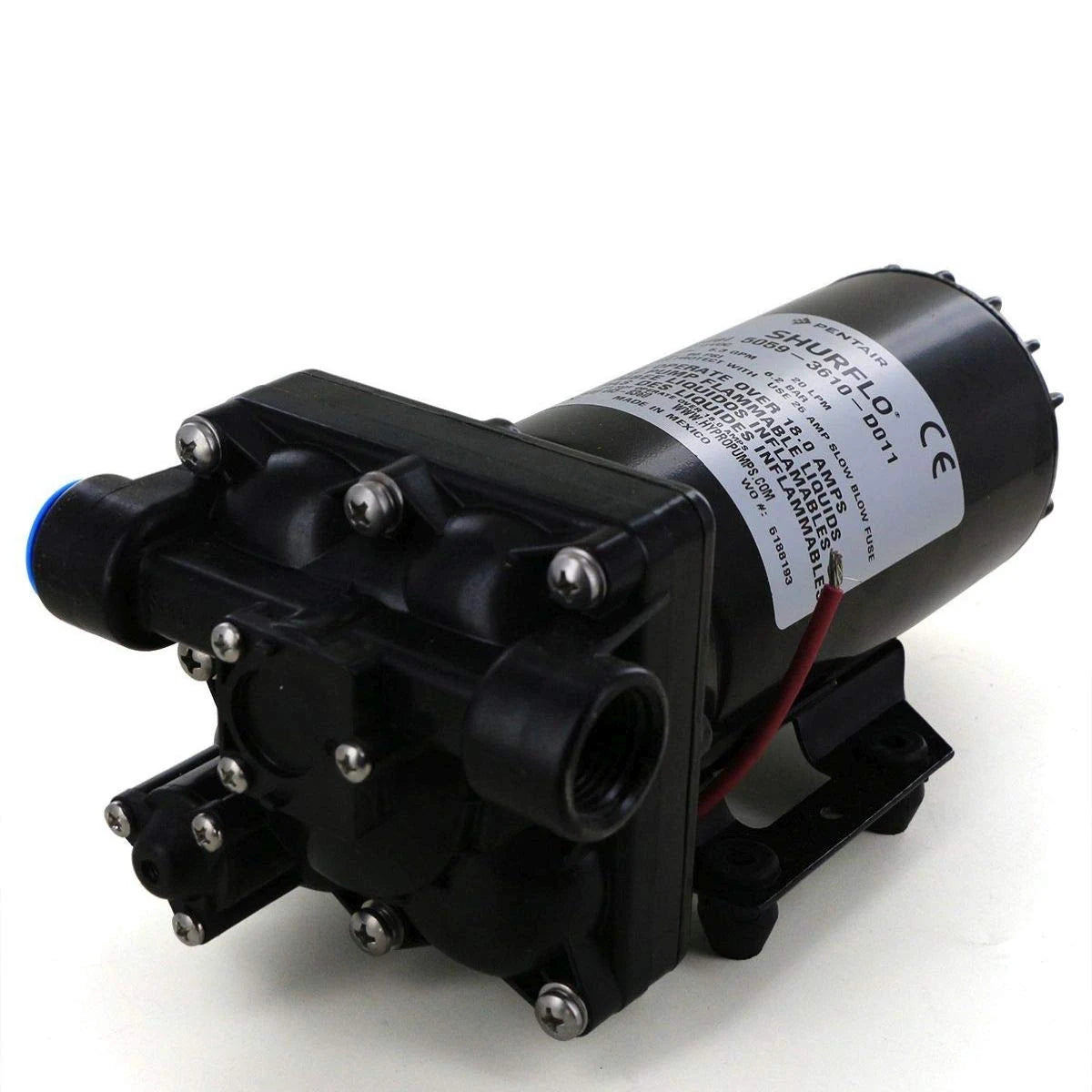 Shurflo 5059-3610-D011 12v Bypass Pump  90PSI 20LPM 1/2" F Ports