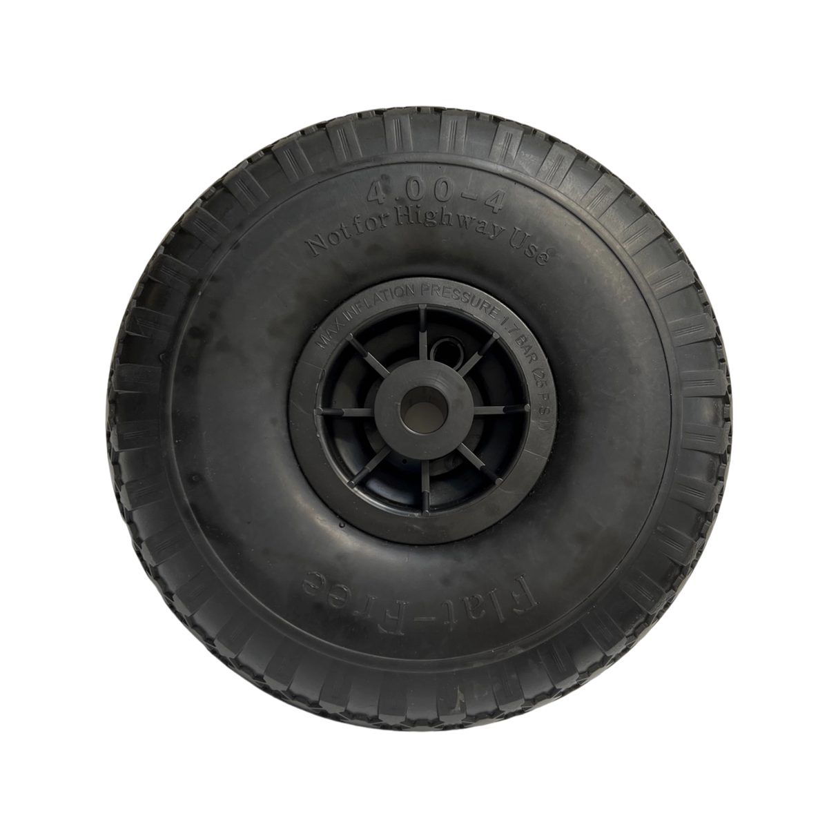 Pneumatic Wheel 300mm Black Polypropylene Hub 20mm