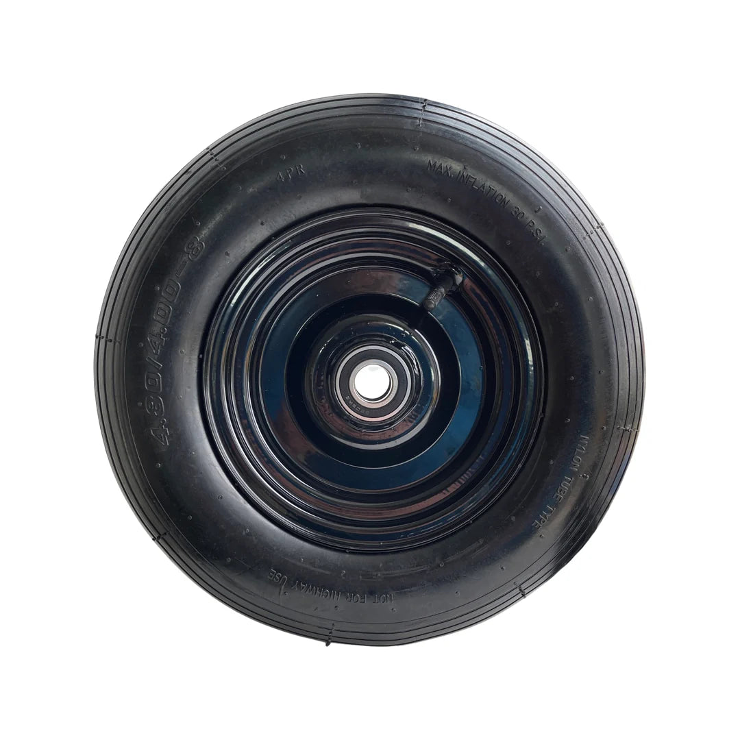 Puncture Proof Wheel 400mm OD Black Steel Hub 20mm