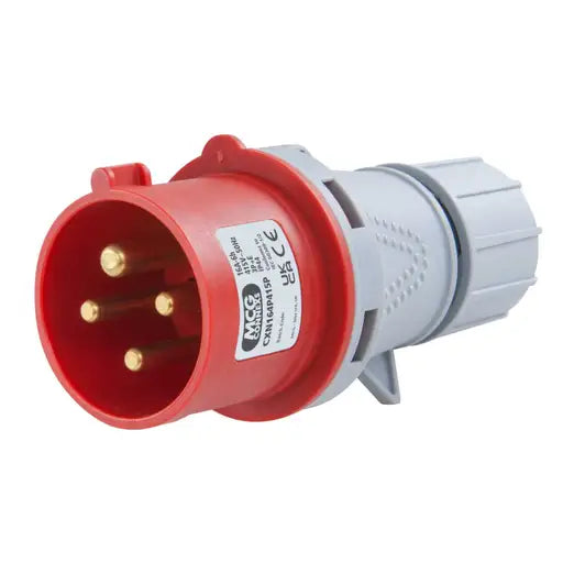 415v 16 Amp 4 Pin Male Plug