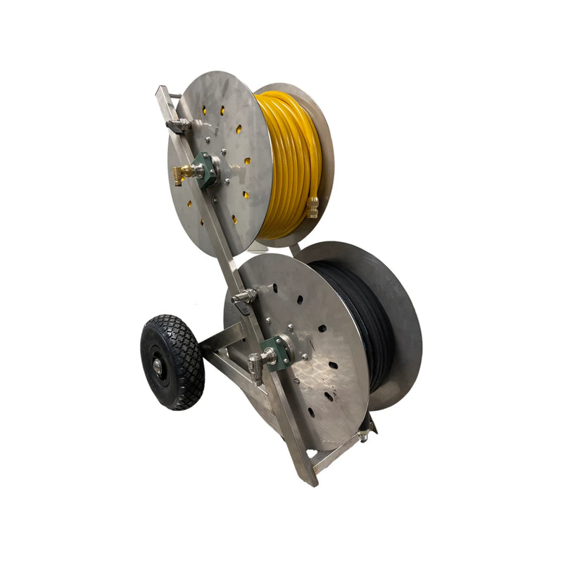 Watertek Mobile Twin 50m High Pressure Washer Hose Reel