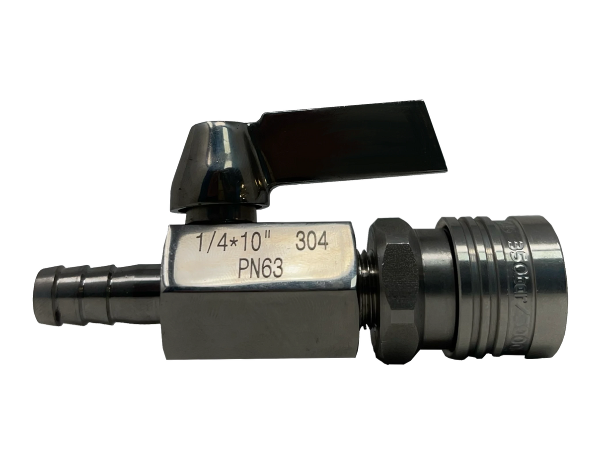 Watertek Applicator Mini Q/R with Ball Valve with 10mm Barb