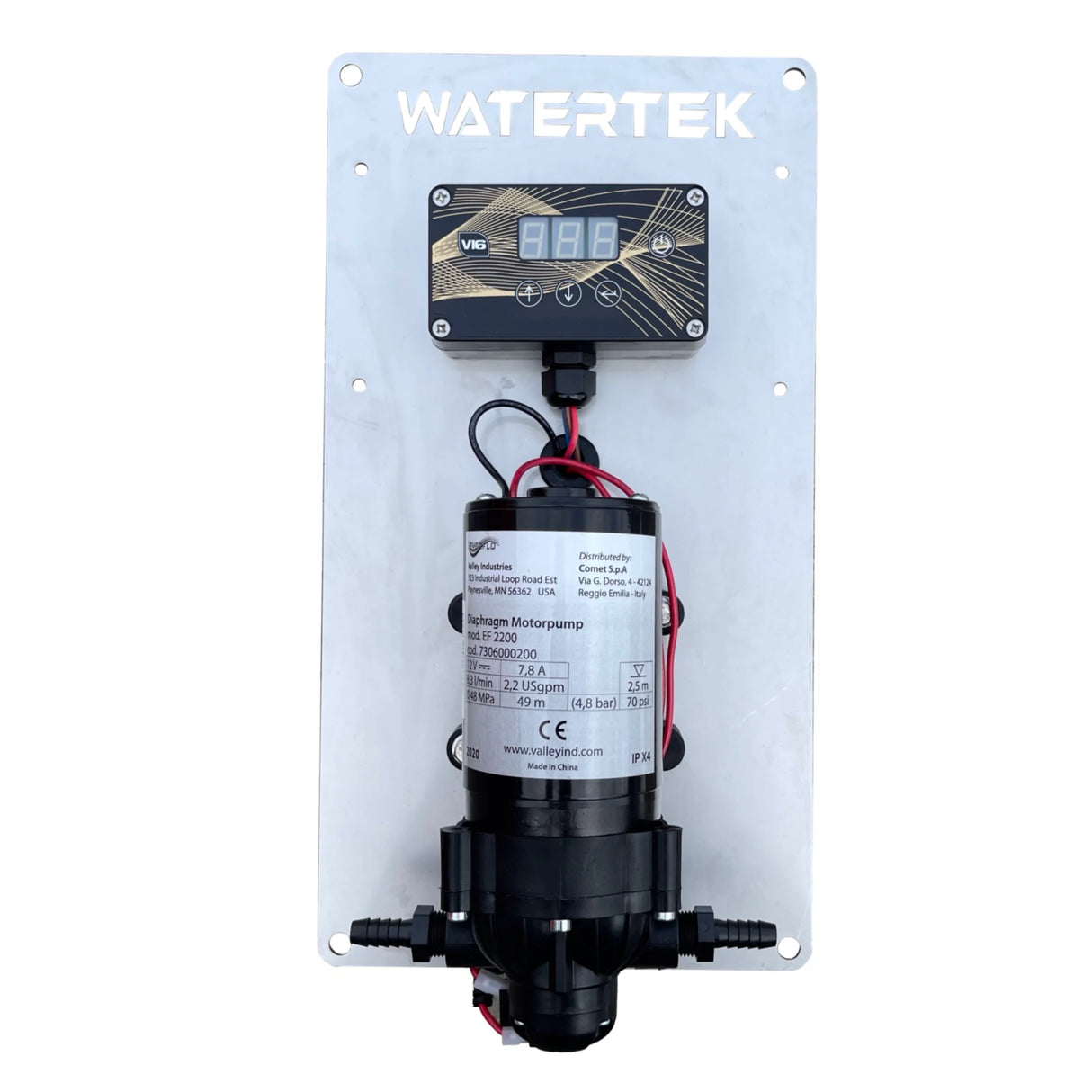 Watertek Pump Control Board S/Steel EF2200 with V16 Controller