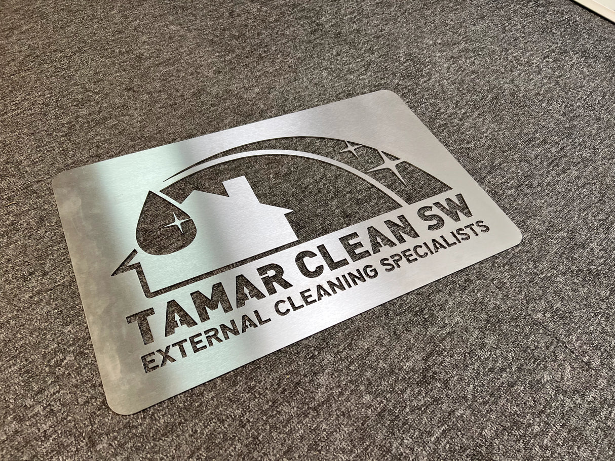 Custom Stainless Steel Laser Cut Reverse Graffiti Stencil 600 x 400mm