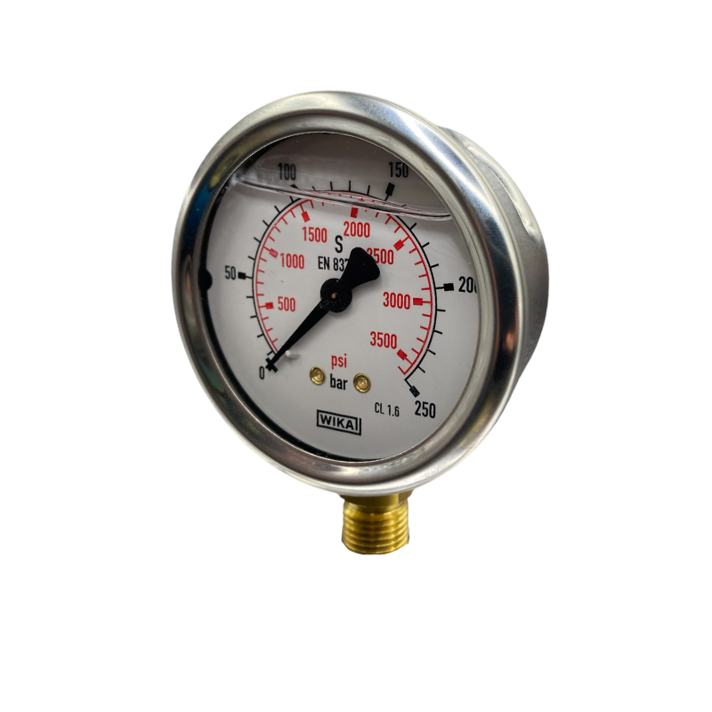 Manometro Wika 1/4" M Attacco Posteriore 0-250 BAR