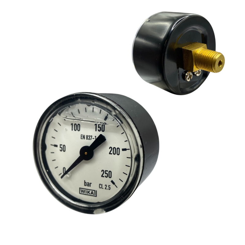 Manometro Wika 1/8" M attacco posteriore 0-250 BAR