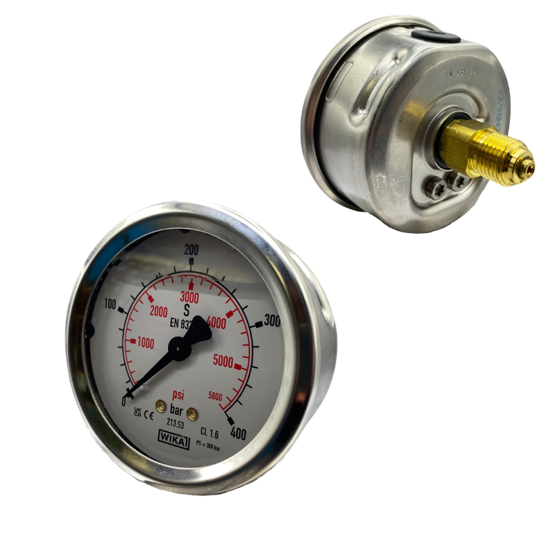 Manometro Wika 1/4" M Attacco Posteriore 0-400 BAR