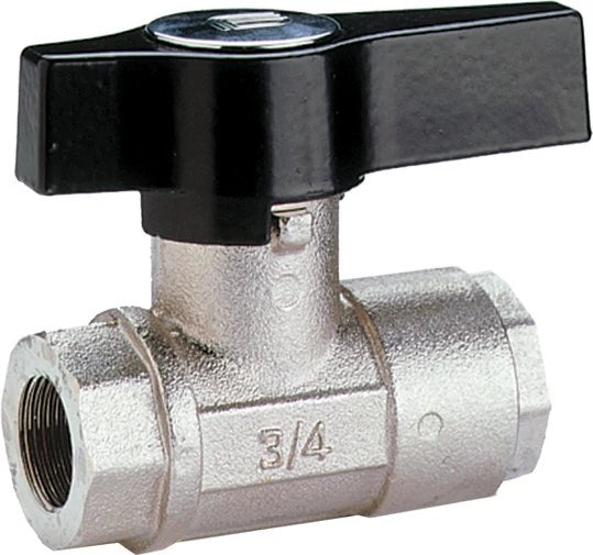 HP Plated Ball Valve 3/8" BSPF Black Handle