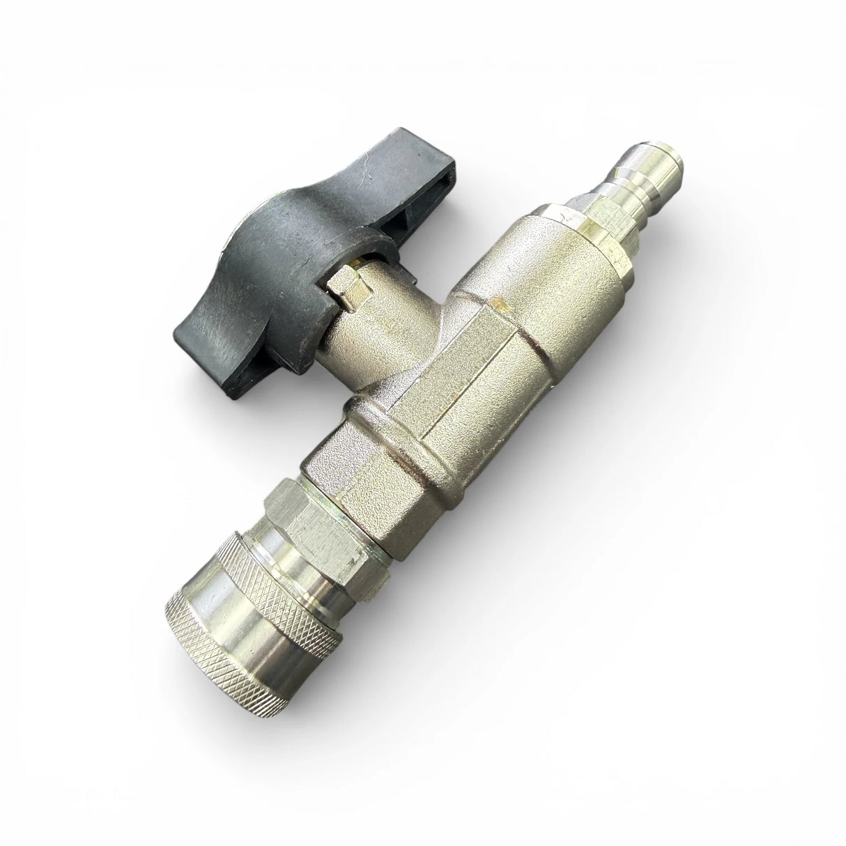 MTM Hose Shut-Off Valve Black Handle M x F Midi QR