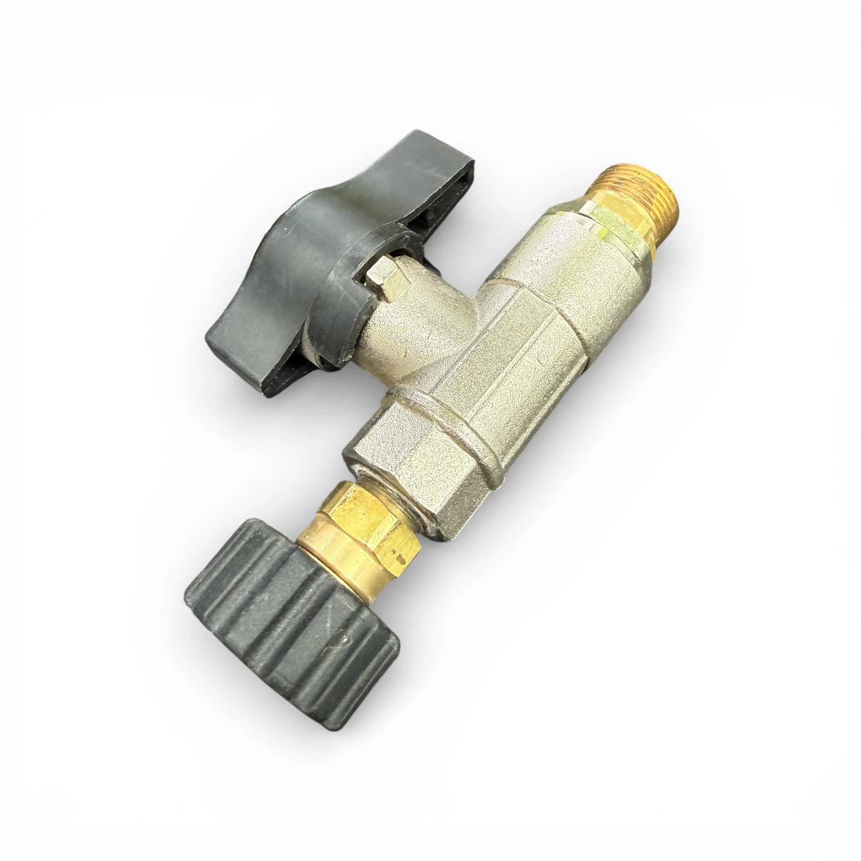 MTM Hose Shut-Off Valve Black Handle M x F M22
