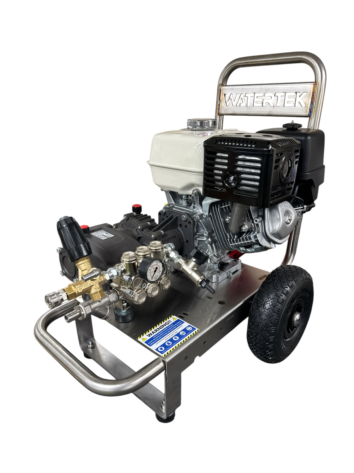 Watertek Honda GX390 Electric Start Pressure Washer 2 Wheel Upright Trolley
