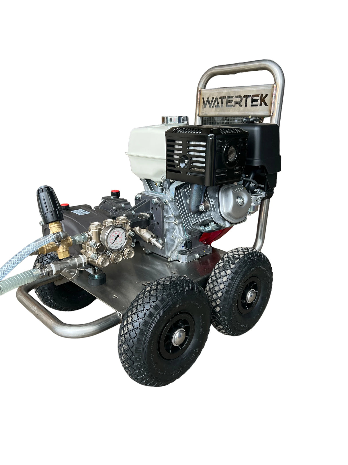 Watertek Honda GX390 Pressure Washer 4 Wheel Upright Trolley