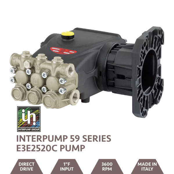 Interpump E3E2520C 20LPM 250BAR Female Shaft