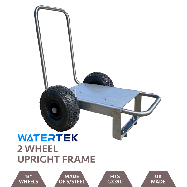 Stainless Steel Upright Trolley with Two Wheels