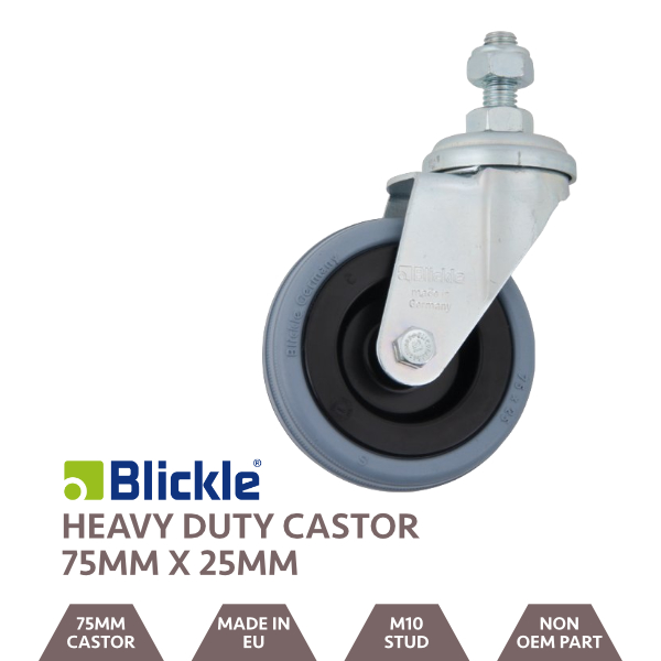 Blickle Heavy Duty Swivel Castor 75 x 25mm