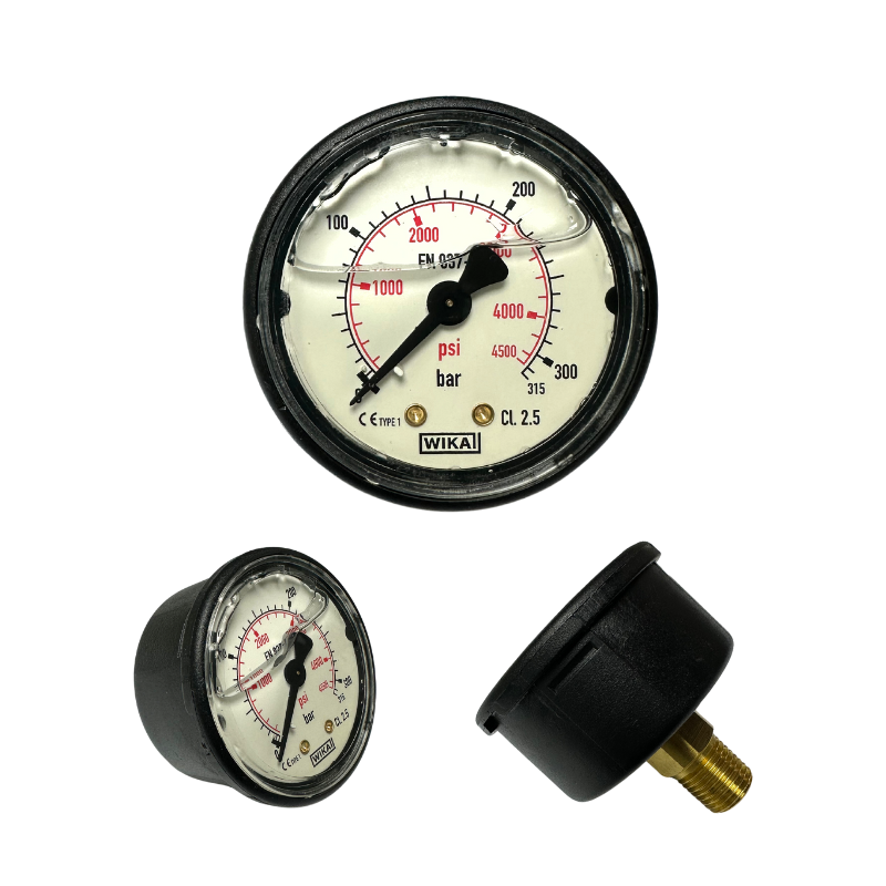 Wika HP Polypropylene Pressure Gauge Rear Entry 315 BAR 53mm