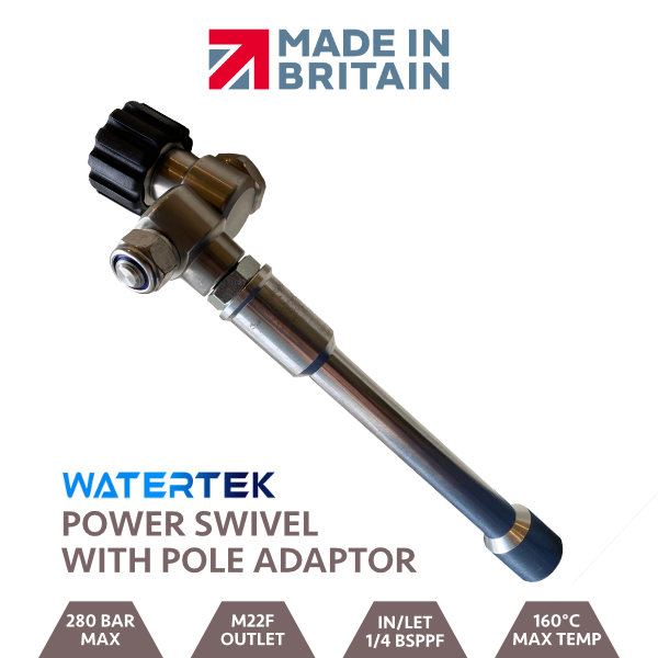 Watertek Power Pole Swivel M22F Out with Section 2 Adaptor