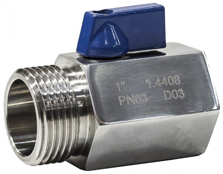 Stainless Steel Low Pressure Ball Valve 3/8'' Male x 3/8'' Female Thread