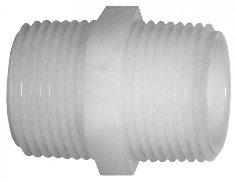 1/2'' NPT Male x 1/2'' NPT Male Nylon Nipple Adaptor