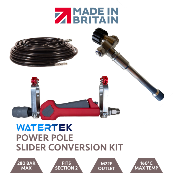 Watertek One Man Power Pole Conversion Kit 30ft M22 Outlet With Slider Trigger