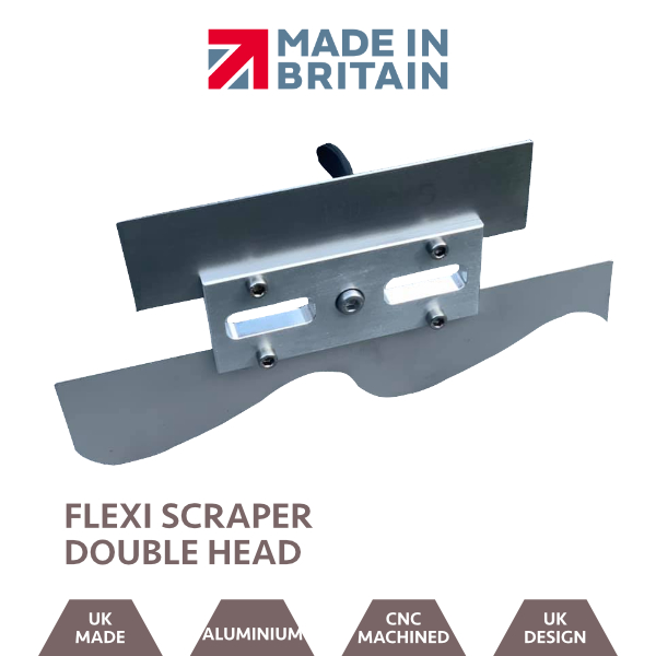 Flexi Scraper Head with Double Blade Holder and Swivel