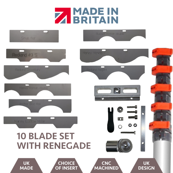 The Flexi Scraper - Original Roof Scraper 10 Blade Set with Renegade Pole