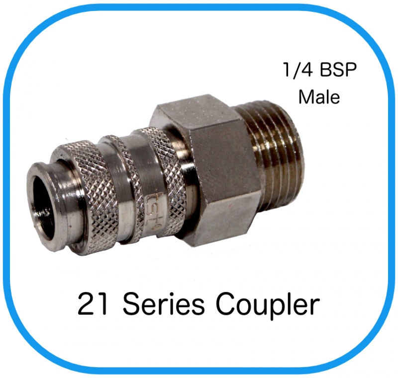 Series 21 Rectus Compatible Female Coupling x 1/4 Male BSP