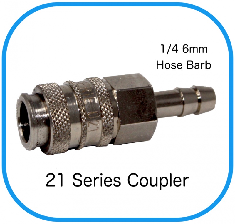 Series 21 Rectus Compatible Female Coupling x 6mm Hose Barb