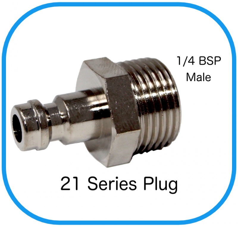 Series 21 Rectus Compatible Male Plug x 1/4” Male BSP