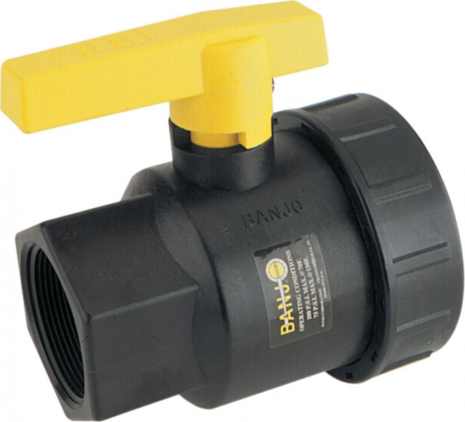 Polypropylene Banjo 3/4'' Ball Valve 3/4'' NPT Female x 3/4'' NPT Female