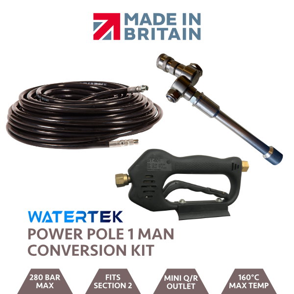 Watertek One Man Power Pole Conversion Kit 30ft Mini Quick Release Outlet