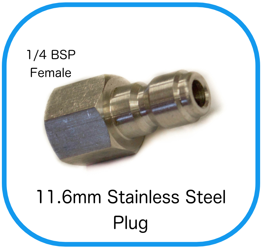 Mini Stainless Steel Quick Release Male x ¼” BSP Female