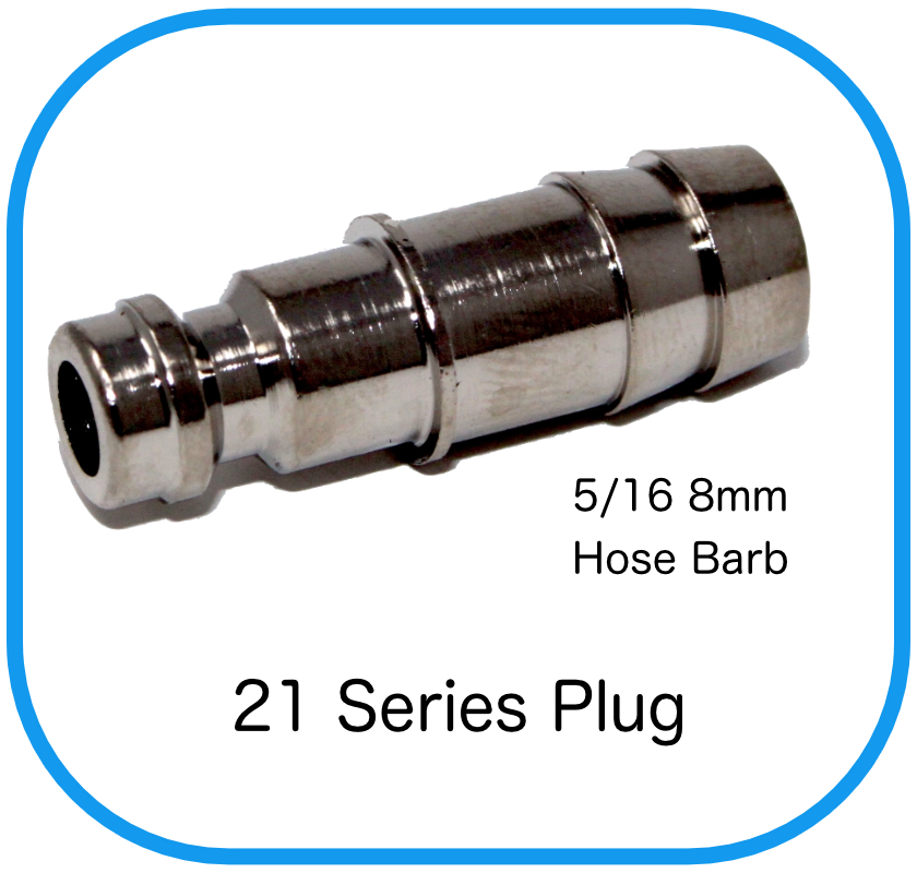 Series 21 Rectus Compatible Male Plug x 9mm Hose Barb